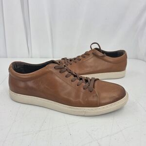 Allen Edmonds Canal Court Mens Leather Sneakers Walnut Brown Size 11D 57670 Read